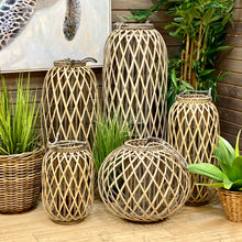 Load image into Gallery viewer, Med Rattan Lantern

