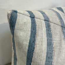 Load image into Gallery viewer, Blue Striped Down Pillow
