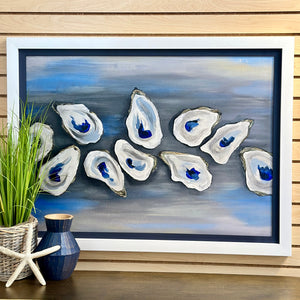 'Oysters On Gray' Fine Art Giclee