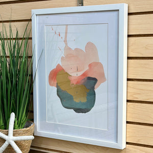 Teal/Blush Abstract I