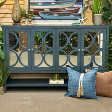 Load image into Gallery viewer, 4DR Slate Blue Mirrored Cabinet
