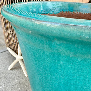 Glazed Aqua Terracotta Planter