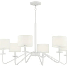 Load image into Gallery viewer, 6 Light White Chandelier
