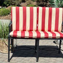 Load image into Gallery viewer, Wrought Iron Bench W/Cushion
