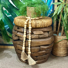 Load image into Gallery viewer, Round Teak/Abaca Side Table
