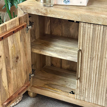 Load image into Gallery viewer, 4DR Fluted Wood Cabinet
