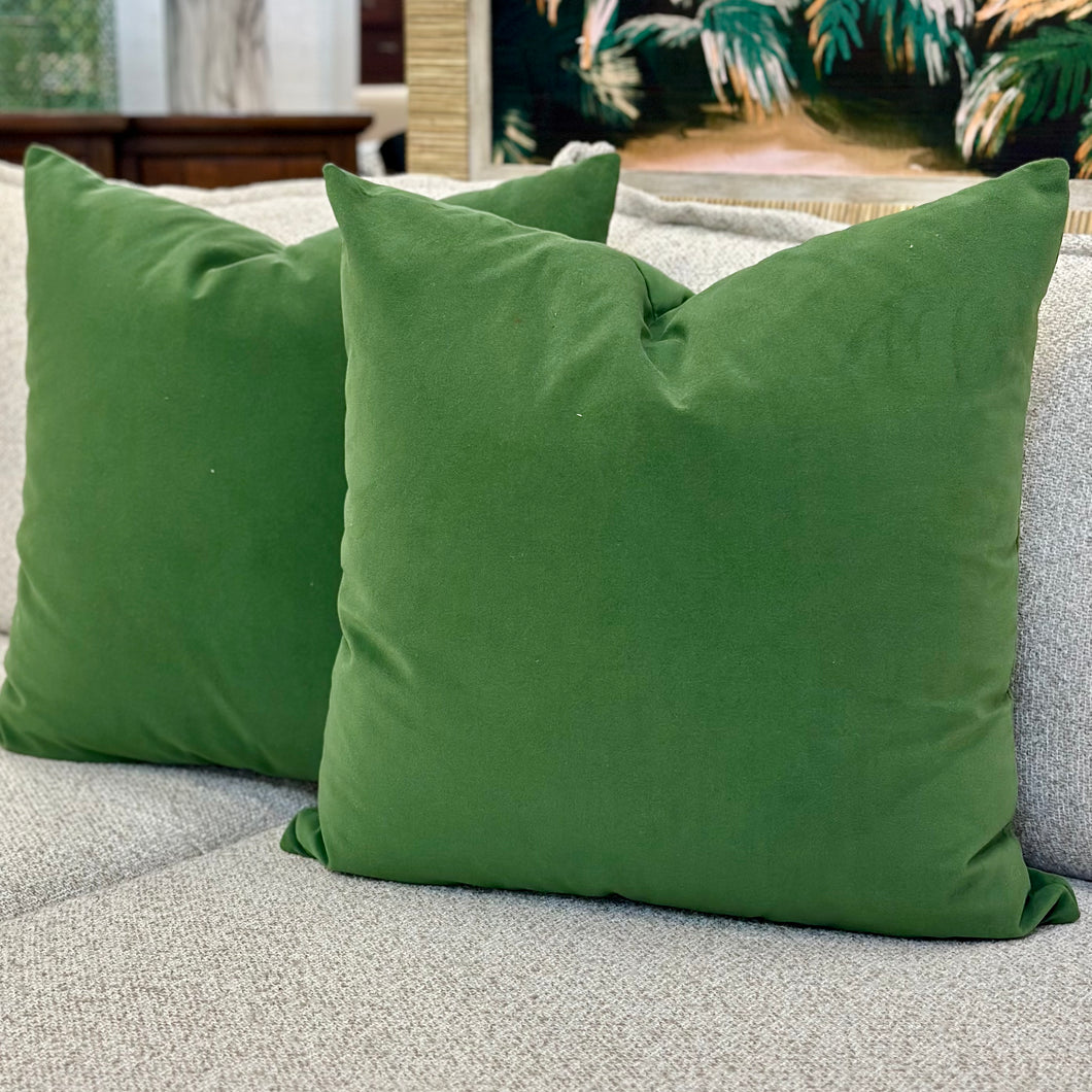 Emerald Velvet Down Designer Pillow