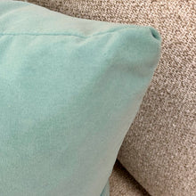 Load image into Gallery viewer, Light Blue Velvet Down Designer Pillow
