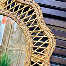 Load image into Gallery viewer, Oval Rattan Mirror

