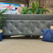 Load image into Gallery viewer, Havertys Queen Grey Tufted Bed
