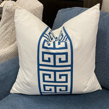 Load image into Gallery viewer, Blue Pattern Down Pillow
