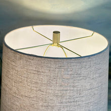 Load image into Gallery viewer, Aqua Rippled Glass Lamp
