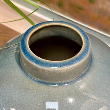 Load image into Gallery viewer, Blue Crackle Ceramic Vase
