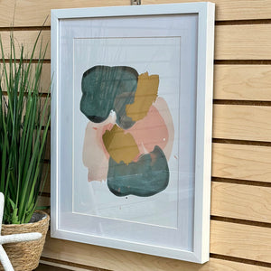 Teal/Blush Abstract II