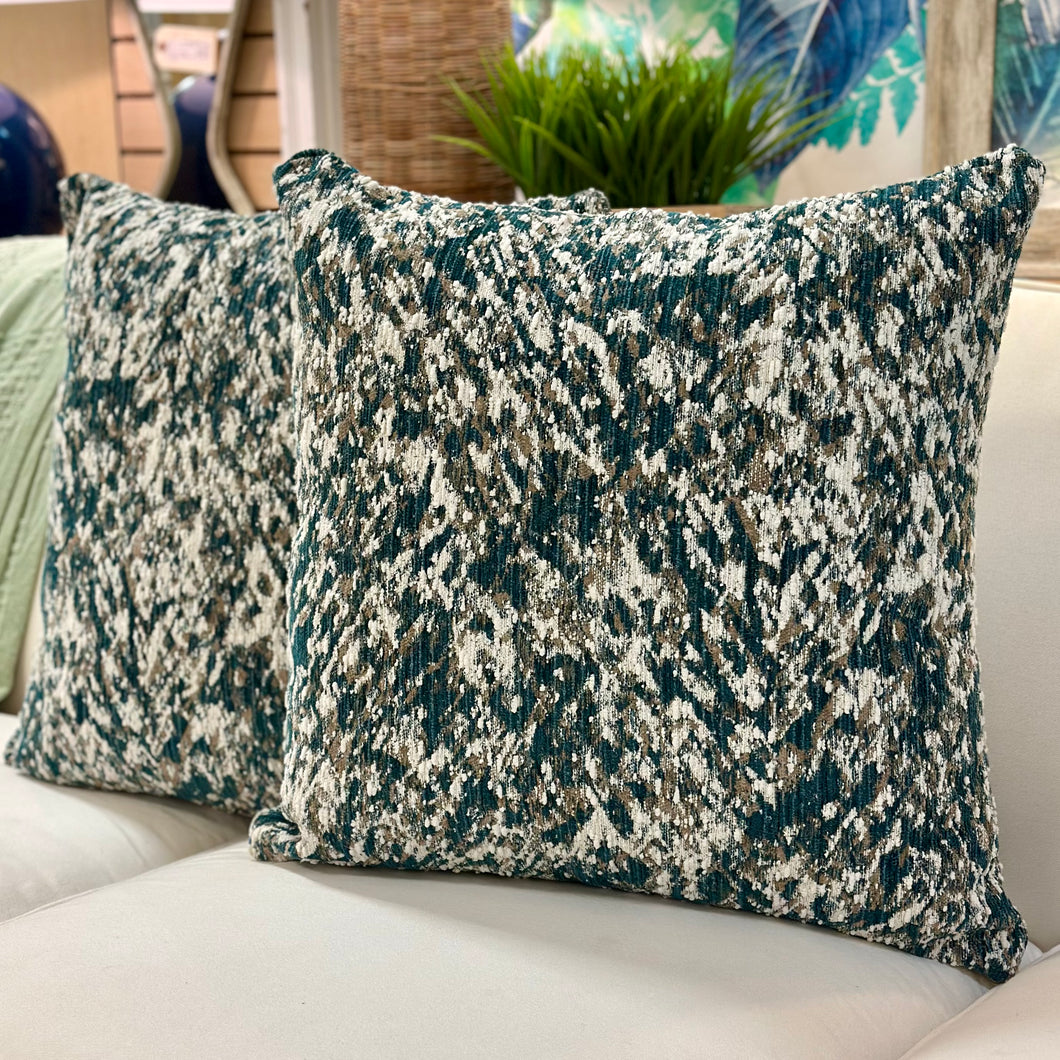 Teal Abstract Pillow