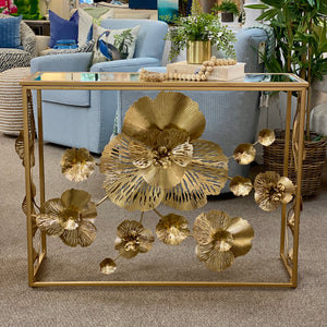 Golden Floral Console