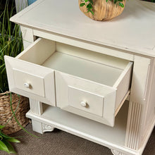 Load image into Gallery viewer, Antiqued White Nightstand
