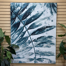 Load image into Gallery viewer, LG Blue Leaf Canvas Art II
