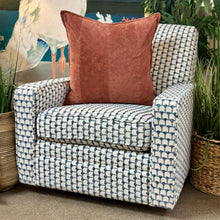 Load image into Gallery viewer, Blue Grid Swivel Glider

