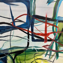Load image into Gallery viewer, Blue &amp; Green Hand Painted Abstract
