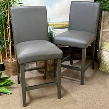 Load image into Gallery viewer, Set/2 Leather Counter Stools
