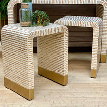 Load image into Gallery viewer, Waterfall Mother of Pearl Side Table
