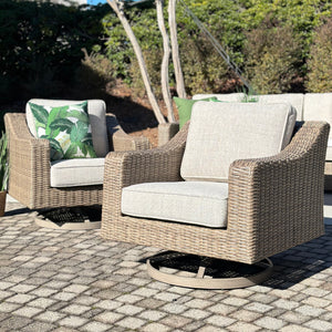 Sandstone Outdoor Swivel Chair