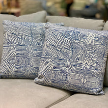 Load image into Gallery viewer, Blue Squiggly Pillow
