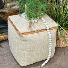 Load image into Gallery viewer, Off-white Pouf Jute Trim
