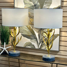 Load image into Gallery viewer, Gold Metal Leaf Lamp
