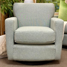 Load image into Gallery viewer, Sage Pinstripe Swivel Glider

