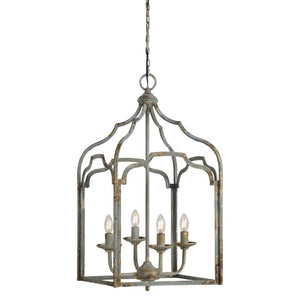 Sage Green Metal Chandelier