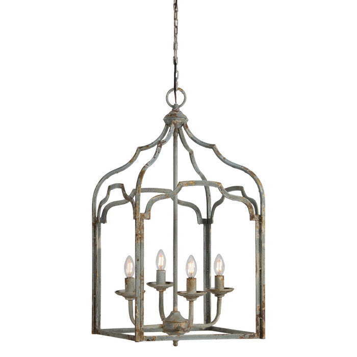 Sage Green Metal Chandelier