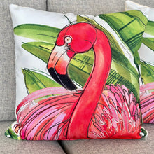 Load image into Gallery viewer, In/Outdoor Flamingo Pillow
