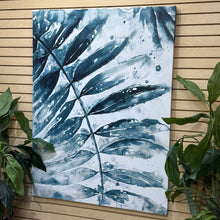Load image into Gallery viewer, LG Blue Leaf Canvas Art II
