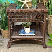 Load image into Gallery viewer, Brown Wicker Side Table
