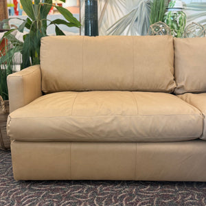 Light Tan Leather Sofa