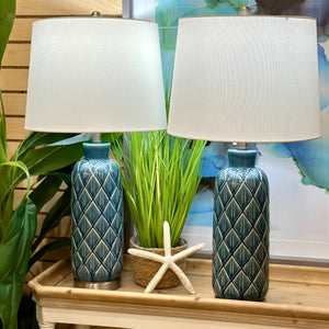 Blue-Grey Ceramic Lamp