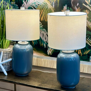 Petite Blue-Grey Lamp
