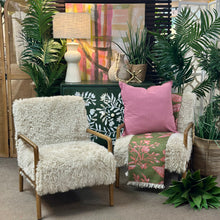 Load image into Gallery viewer, Beige Faux Fur Accent Chair
