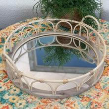 Load image into Gallery viewer, Sm Round Mirror/Rattan Tray
