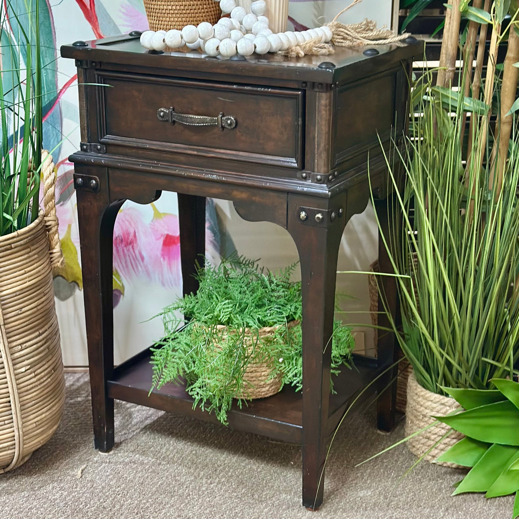 1DRW Nailhead Side Table