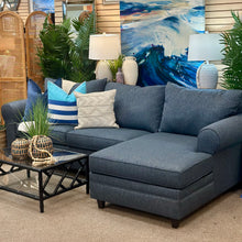 Load image into Gallery viewer, 2PC Navy Sofa W/Chaise
