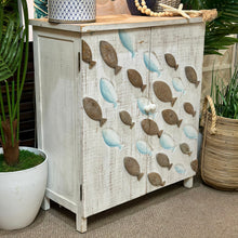 Load image into Gallery viewer, 2DR Distressed Fish Cabinet
