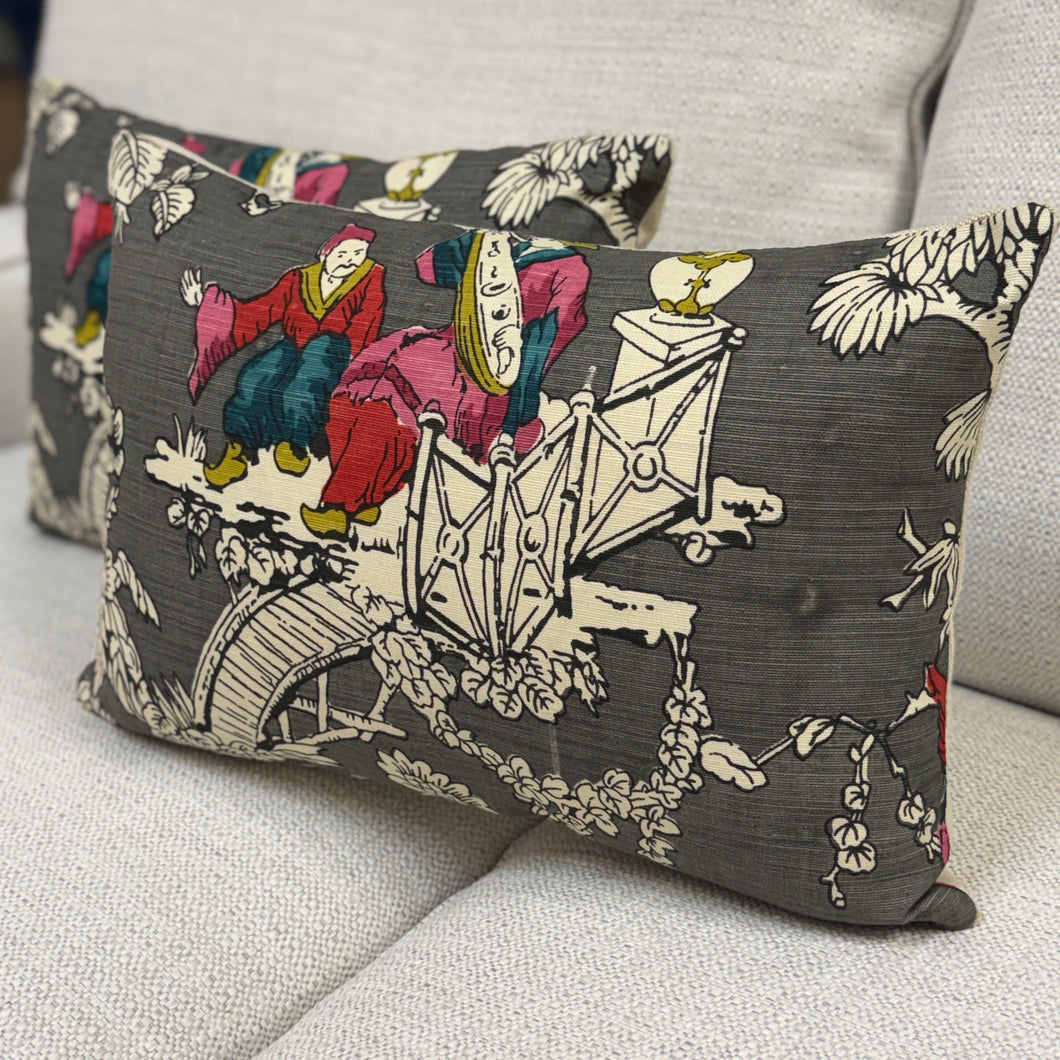 Schumacher Chinoiserie Down Designer Lumbar