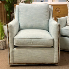 Load image into Gallery viewer, CR Laine Pale Aqua Swivel Chair

