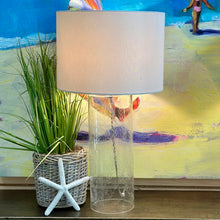 Load image into Gallery viewer, Etched Leaves Glass Lamp
