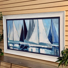 Load image into Gallery viewer, Blue Sailboats Giclee
