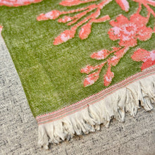 Load image into Gallery viewer, Pink &amp; Green Floral Throw
