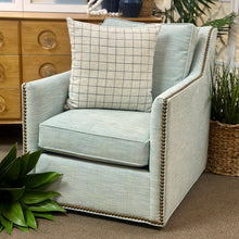 Load image into Gallery viewer, CR Laine Pale Aqua Swivel Chair
